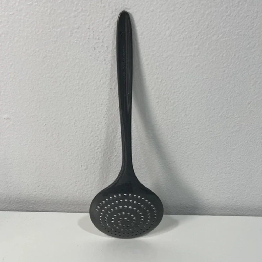 VTG Hutzler Black Charcoal Melamine Strainer Ladle Skimmer Slotted Spoon‎